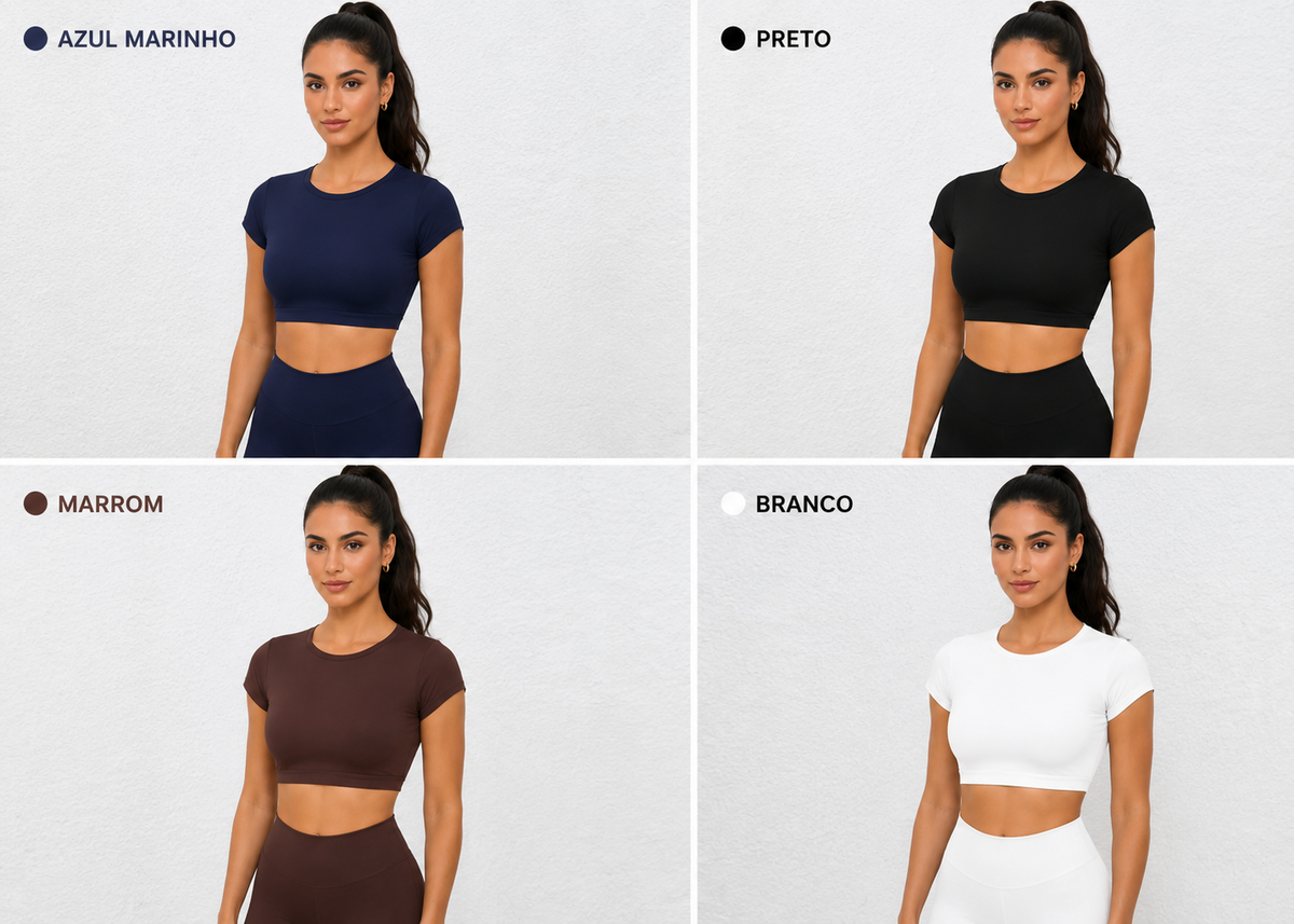 Top Desportivo Feminino Costas Abertas