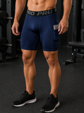 Curto de Compressão Masculino, Bolsos Internos