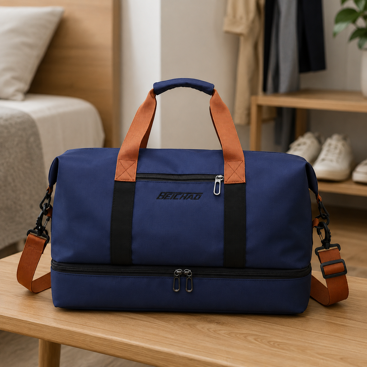 Mala de Ginásio Portátil Multifuncional Crossbody