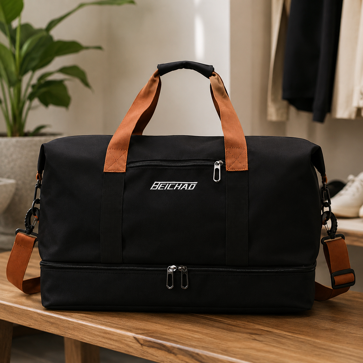 Mala de Ginásio Portátil Multifuncional Crossbody
