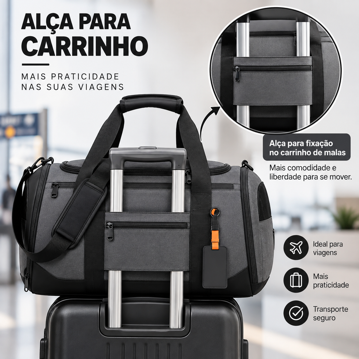 Mala de Ginásio e Viagem Grande Masculina