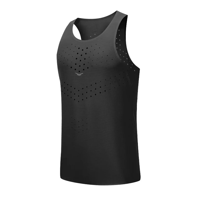 Regata Masculina Esportiva, Respirável com Detalhes em Mesh