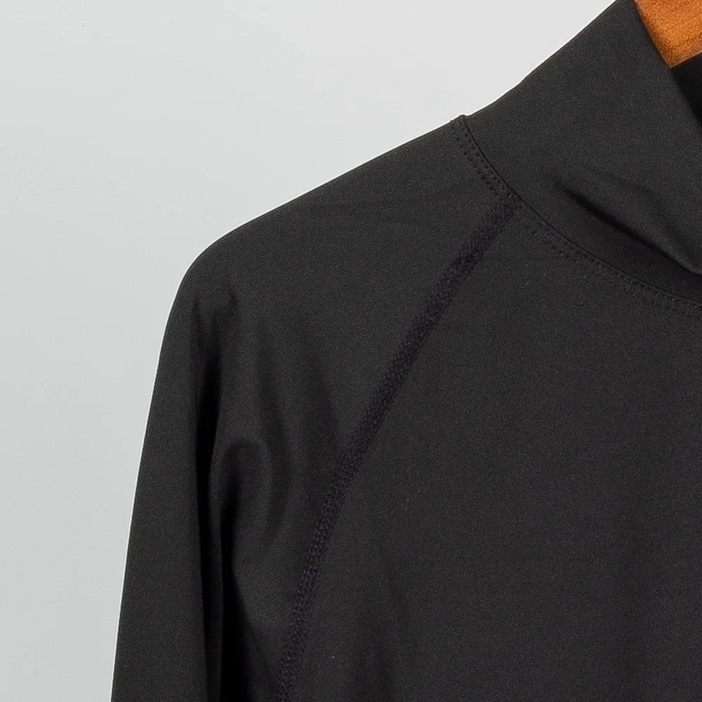 T-shirt de Compressão Masculina, Gola Alta
