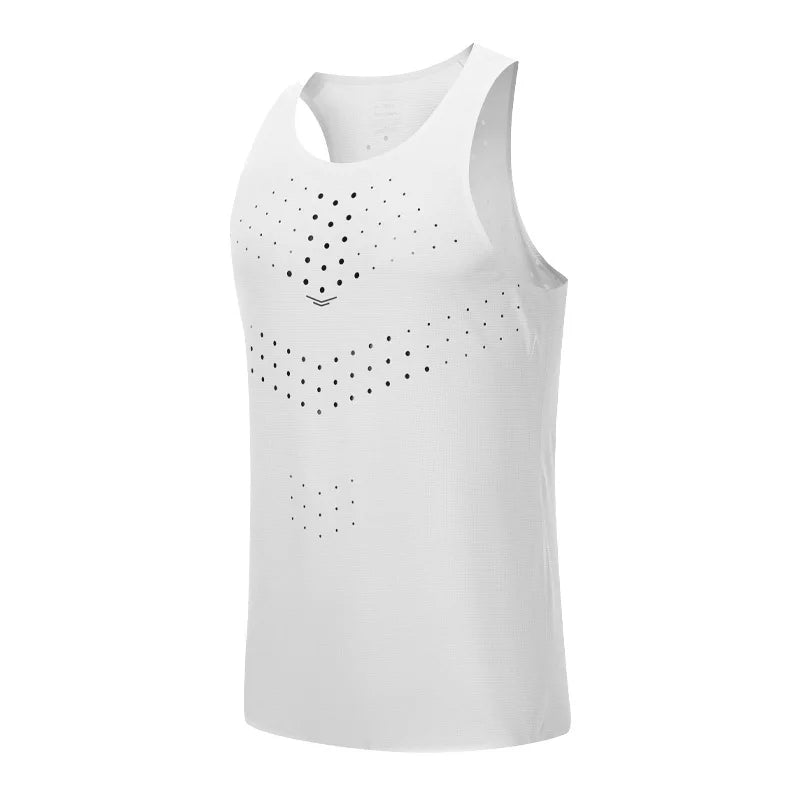 Regata Masculina Esportiva, Respirável com Detalhes em Mesh