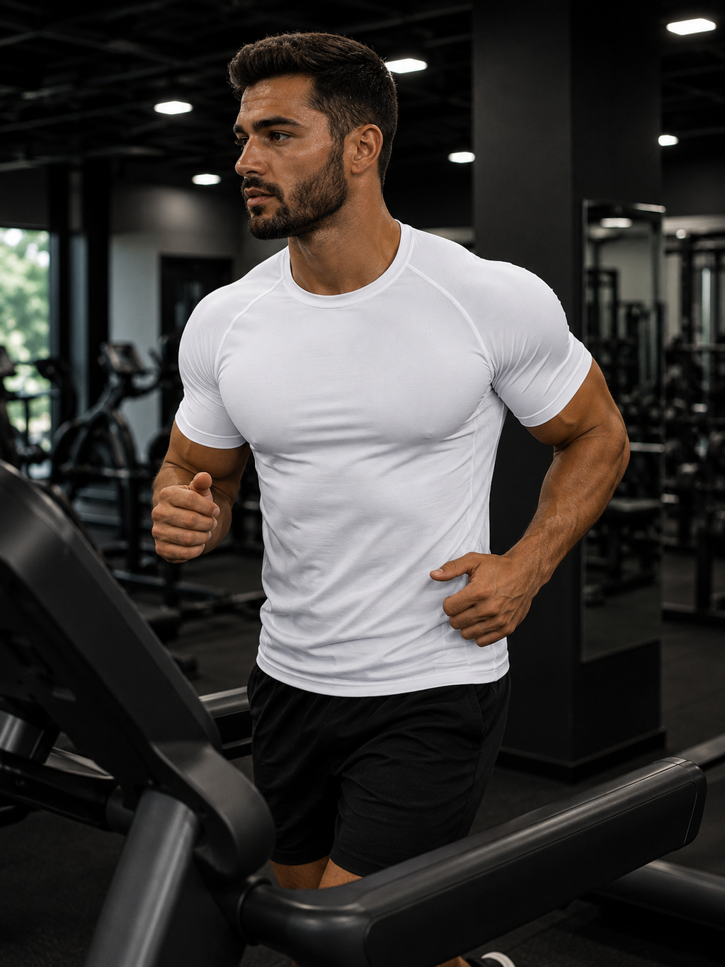 T-shirt de Compressão Masculina, Secagem Rápida