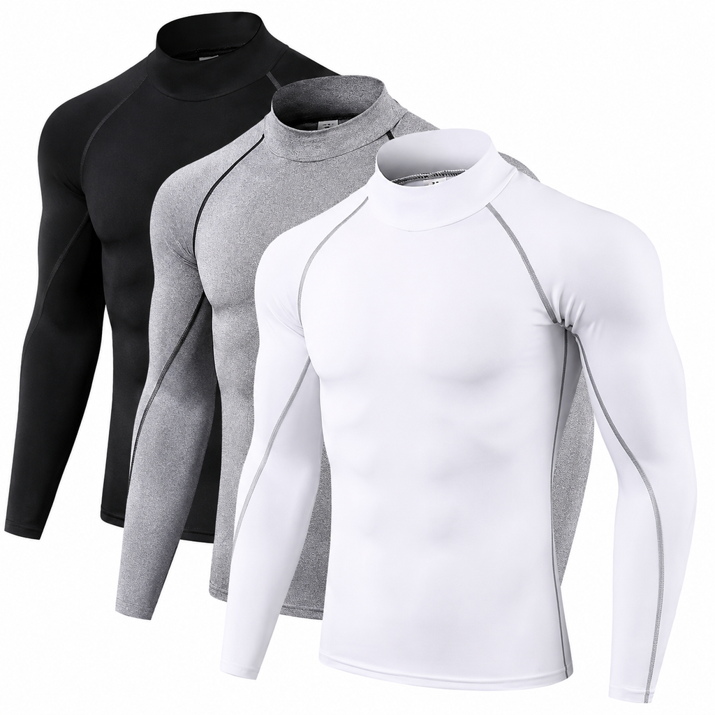 Camisa de Compressão Masculina Manga Comprida Rashguard